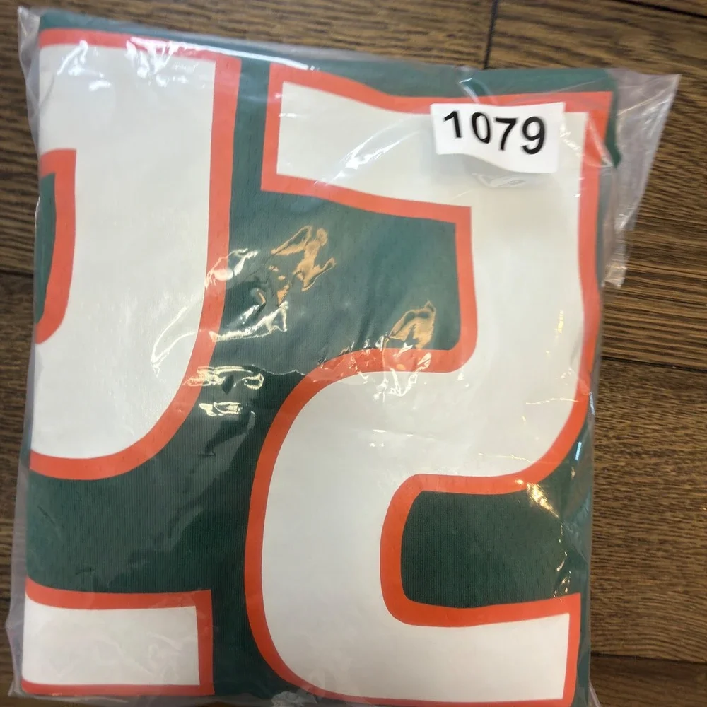Adidas Miami Hurricanes Graves Jr 22 Football Jersey Mens Large Green Climalite